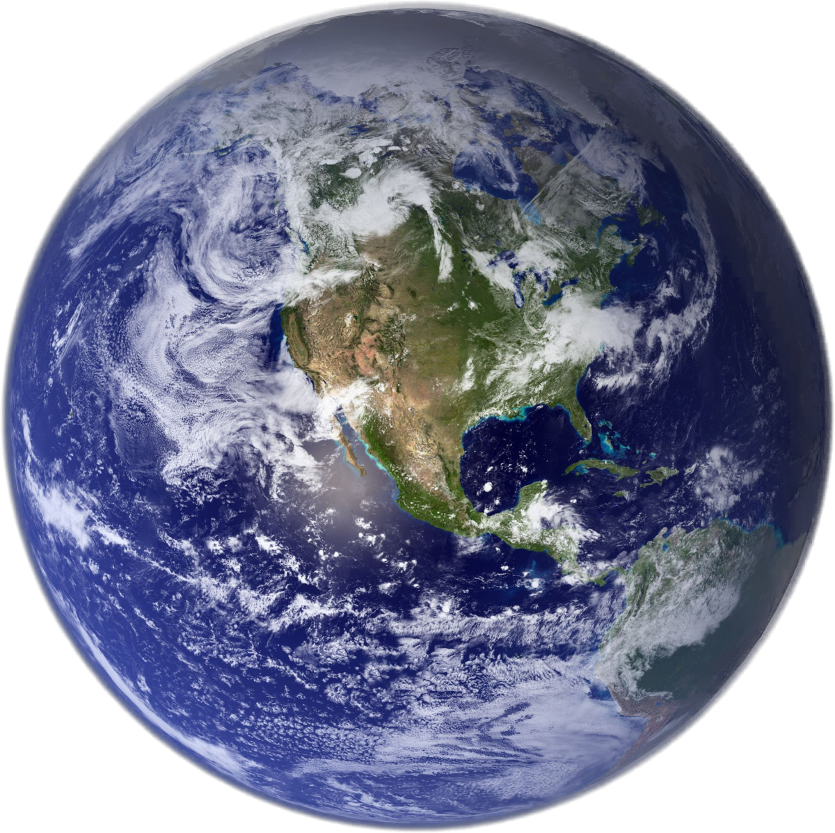 Earth seen from the space