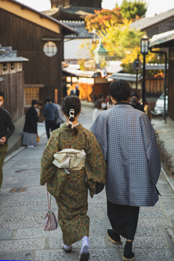 A Couple in Kimono